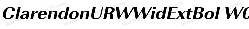 ClarendonURWWidExtBol W01 Obl字体转换